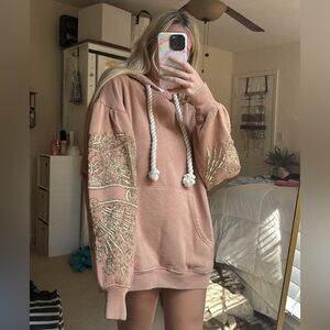 Free people beaded sweatshirt